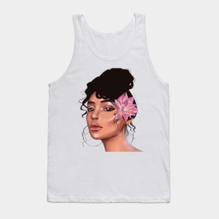 Blossoming Beauty : Portrait Of A Woman Tank Top